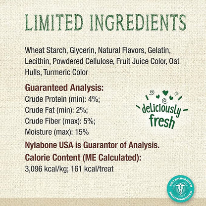 Nylabone Nutri Dent Dog Dental Treats - Natural Dog Teeth Cleaning & Breath Freshener - Dental Treats for Dogs - Fresh Breath Flavor, Large (20 Count)