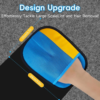 YOSEPATI Thickened Ectrostatic Pet Hair Removal Glove, Magic Brush Pet Hair Remover Tool for Cat & Dog, Upgraded Reusable Pet Hair Gloves for Couch, Clothing, Carpet & Car Seat, Cat Grooming Gloves
