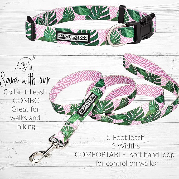 Lucky Love Dog Leash – Soft, Durable, and Comfortable Leash with Vibrant Patterns – Stylish and Long Lasting for Large Male and Female Dogs – Laguna, Large