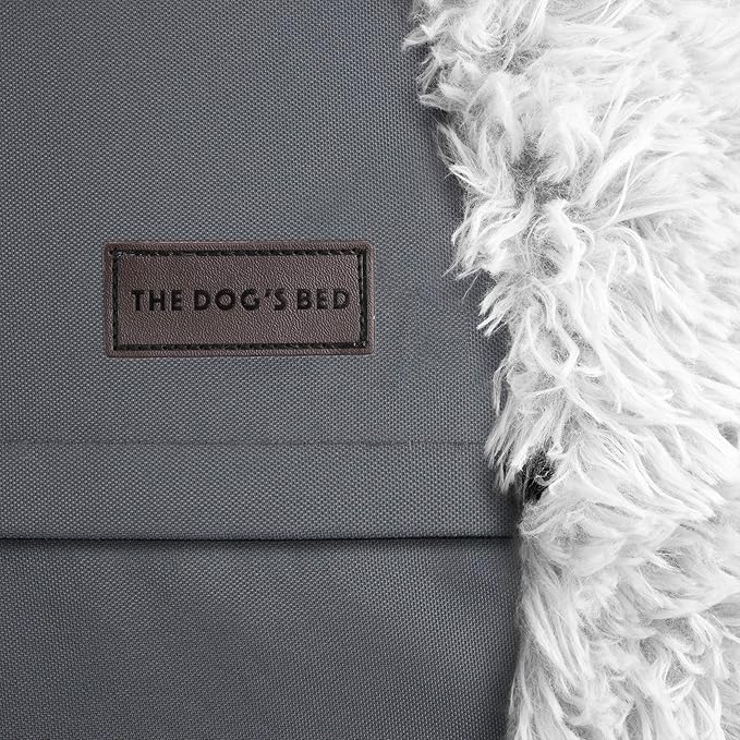 The Dog's Bed Sound Sleep Donut Dog Bed, Ice White Fur XL, Veterinary Approved