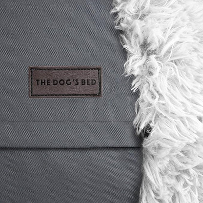 The Dog’s Bed Sound Sleep Donut Dog Bed, Medium Ice White Fur Calming Nest Bed, Veterinary Approved