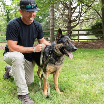 Tactical Dog Leash, 5 FT Heavy Duty Military-Grade Nylon, Quick Release Frog Clip (700 lb) with 360° Swivel, Padded Handle, for Medium and Large Dogs, Black – Operation Good Boy, Veteran Owned