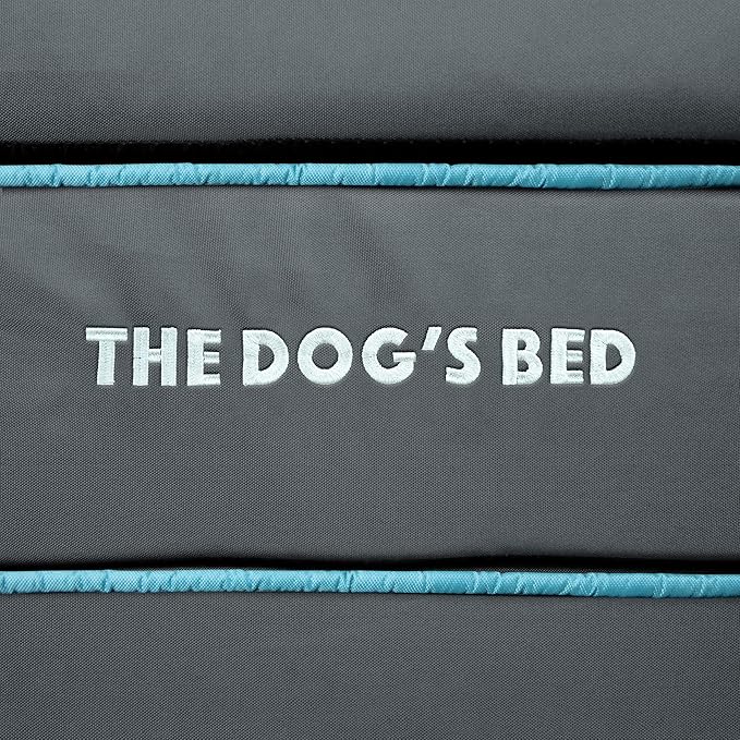 The Dog’s Bed Orthopedic Headrest Dog Bed Large Grey/Blue, Memory Foam, Pain Relief for Arthritis, Hip & Elbow Dysplasia, Post Surgery, Lameness, Waterproof Washable Cover, Veterinary Approved