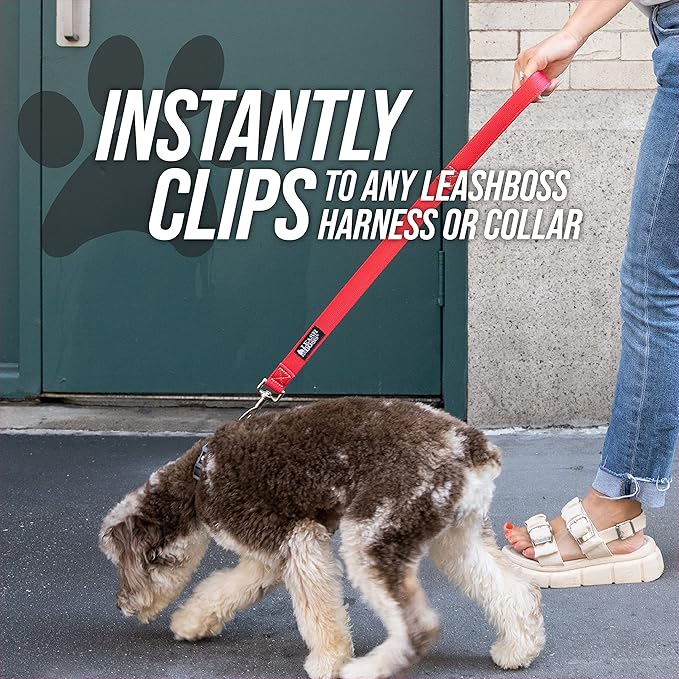 Traffic Handler - Short Dog Leash with Traffic Handle for Large Dogs - Made in USA - Great for Double Dog Couplers, Service Dogs, and Training (18 Inch, Classic Black)