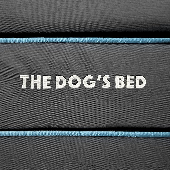 The Dog’s Bed Orthopedic Headrest Dog Bed XXL Grey/Blue, Memory Foam, Pain Relief for Arthritis, Hip & Elbow Dysplasia, Post Surgery, Lameness, Waterproof Washable Cover, Veterinary Approved