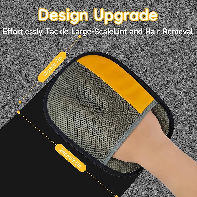 YOSEPATI Thickened Ectrostatic Pet Hair Removal Glove, Magic Brush Pet Hair Remover Tool for Cat & Dog, Upgraded Reusable Pet Hair Gloves for Couch, Clothing, Carpet & Car Seat, Cat Grooming Gloves