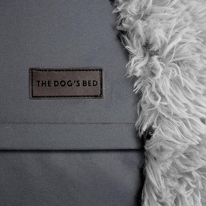 The Dog's Bed Large Silver Grey Fur Calming Nest Bed, Veterinary Approved