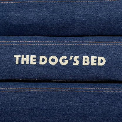 The Dog’s Bed, Med Blue Denim, Memory Foam, Pain Relief: Arthritis, Hip & Elbow Dysplasia, Post Surgery, Lameness, Supportive, Calming, Waterproof Washable Cover, Veterinary Approved