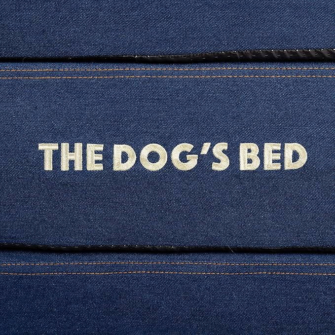 The Dog’s Bed Orthopedic Memory Foam Dog Bed, Large Blue Denim, Pain Relief for Arthritis, Hip & Elbow Dysplasia, Post Surgery, Lameness, Supportive, Waterproof Washable Cover, Veterinary Approved